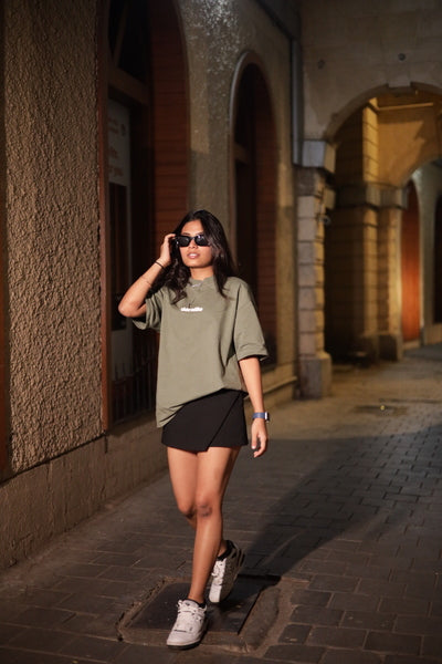 Green Chaos Born Oversized Tshirt