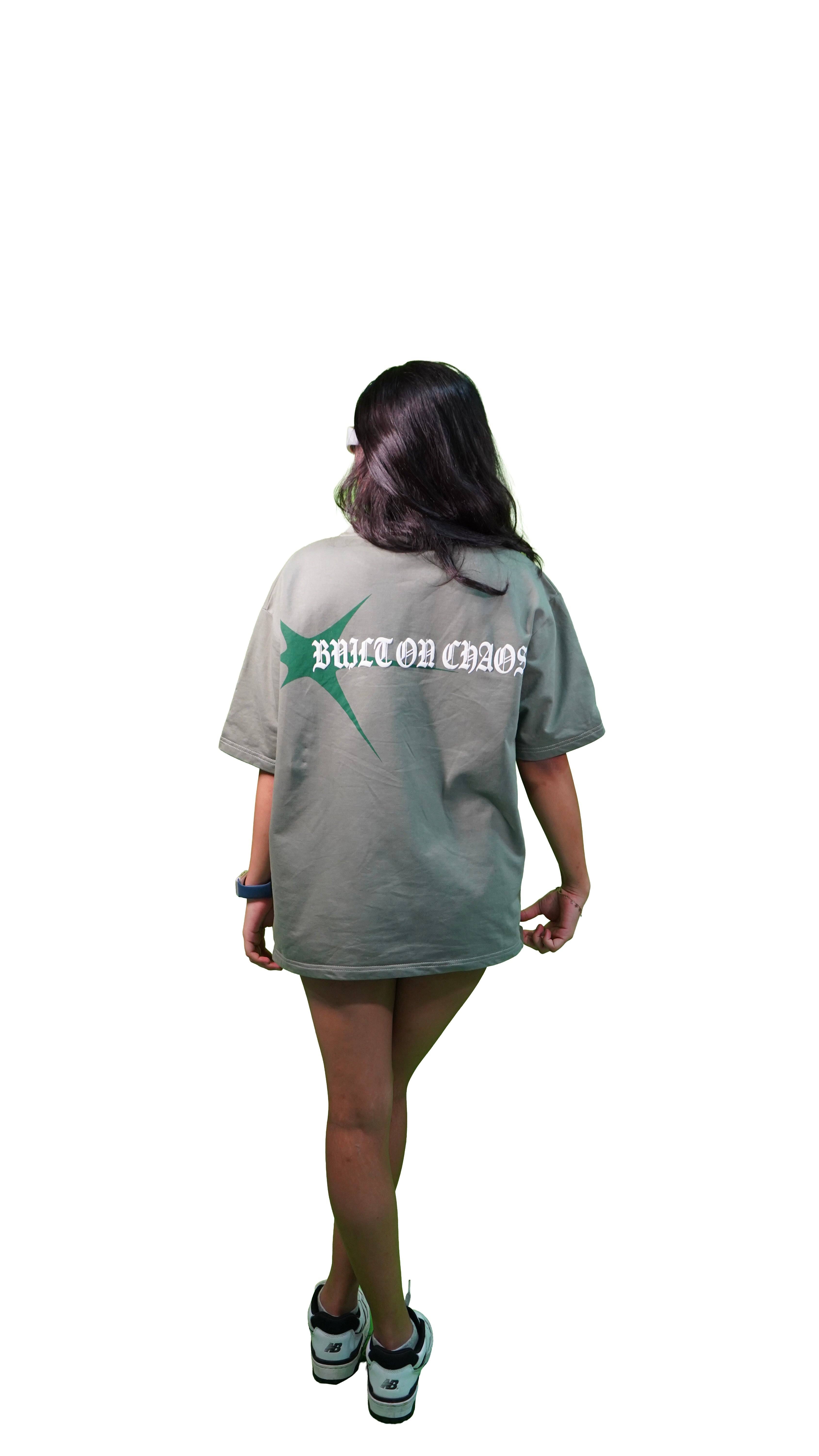 Green Chaos Born Oversized Tshirt