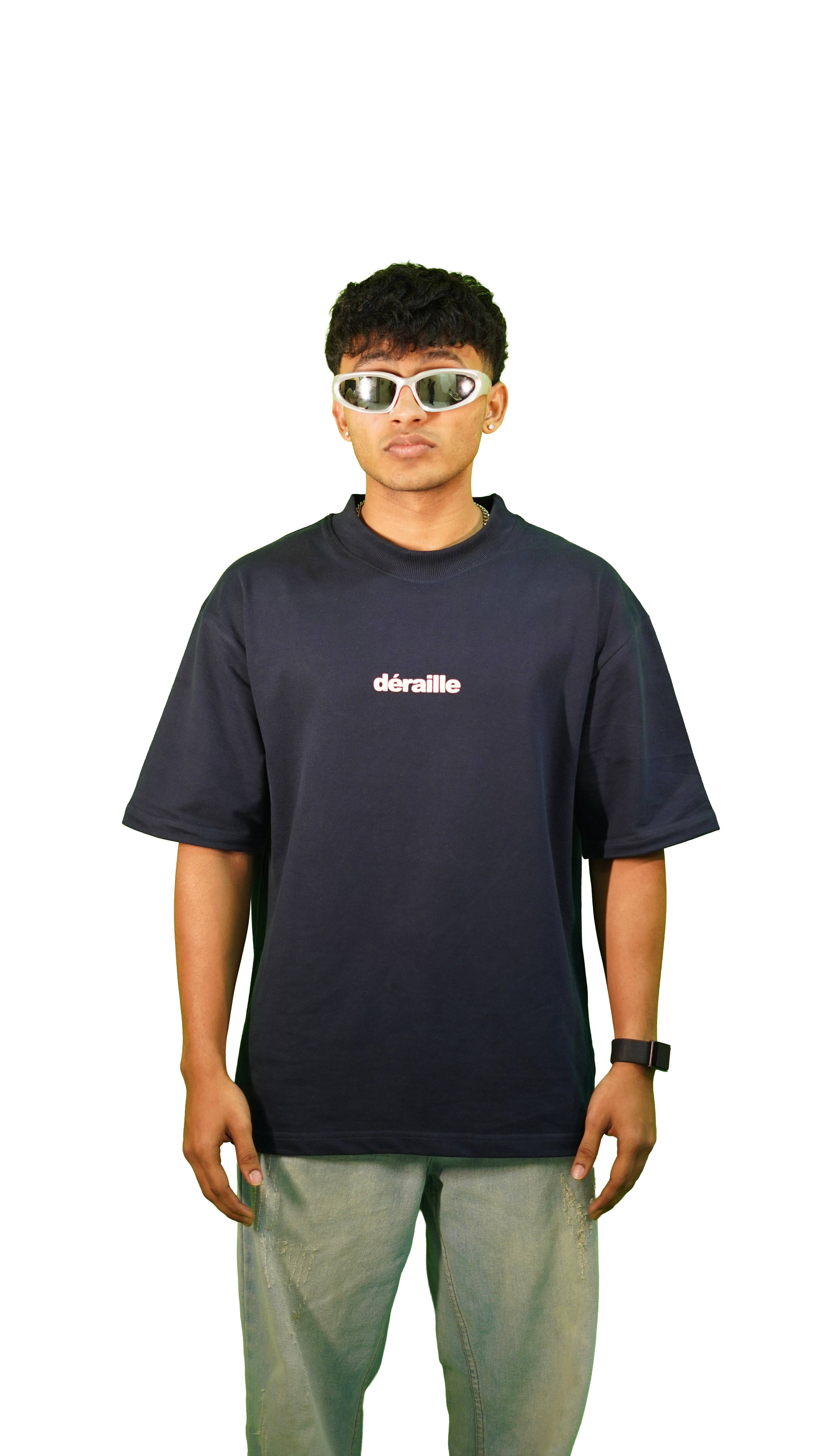 Blue Chaos Born Oversized Tshirt
