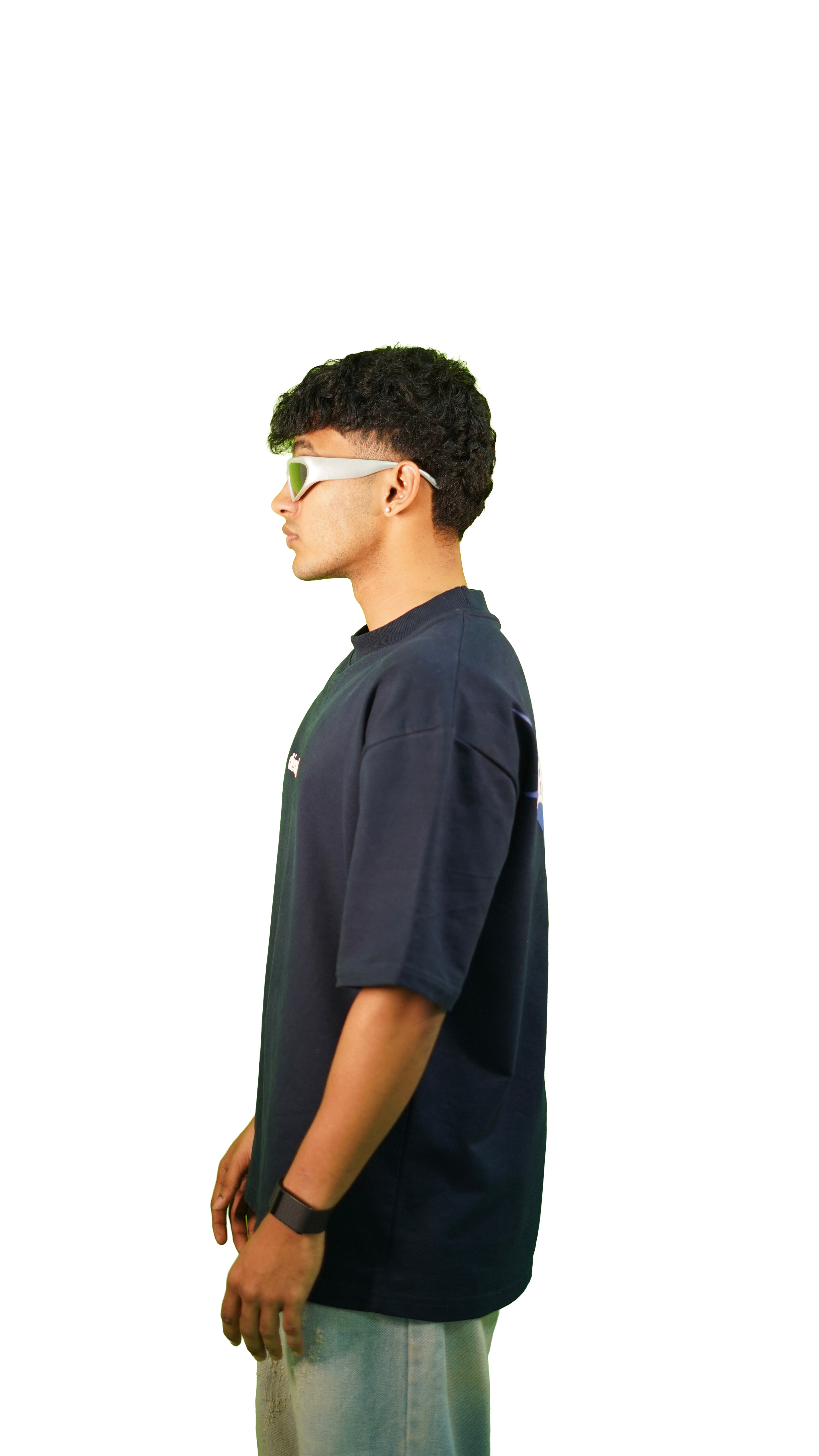 Blue Chaos Born Oversized Tshirt